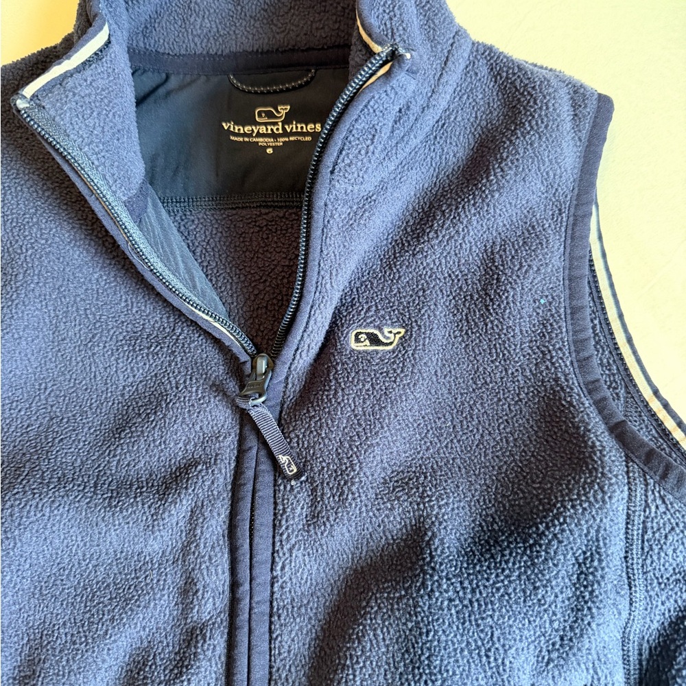 Vineyard Vines Navy Fleece Vest